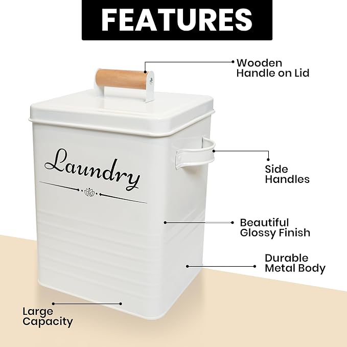 Farmhouse Metal Laundry Detergent Pod Container - Image 4