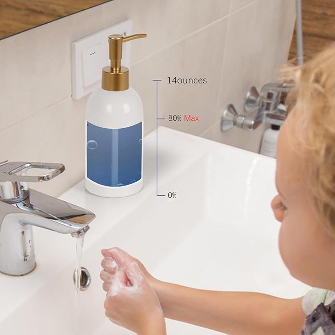 Natheeph 14OZ Soap Dispenser for Bathroom/Kitchen Fill Hand Soap/Dish Soap | - Image 3