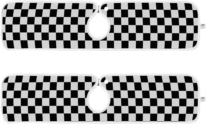 Checkered Black and White Sink Mat by Tatenale