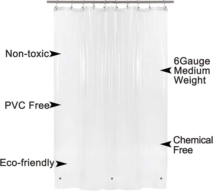 Barossa Design Plastic Shower Curtain Liner - Image 6