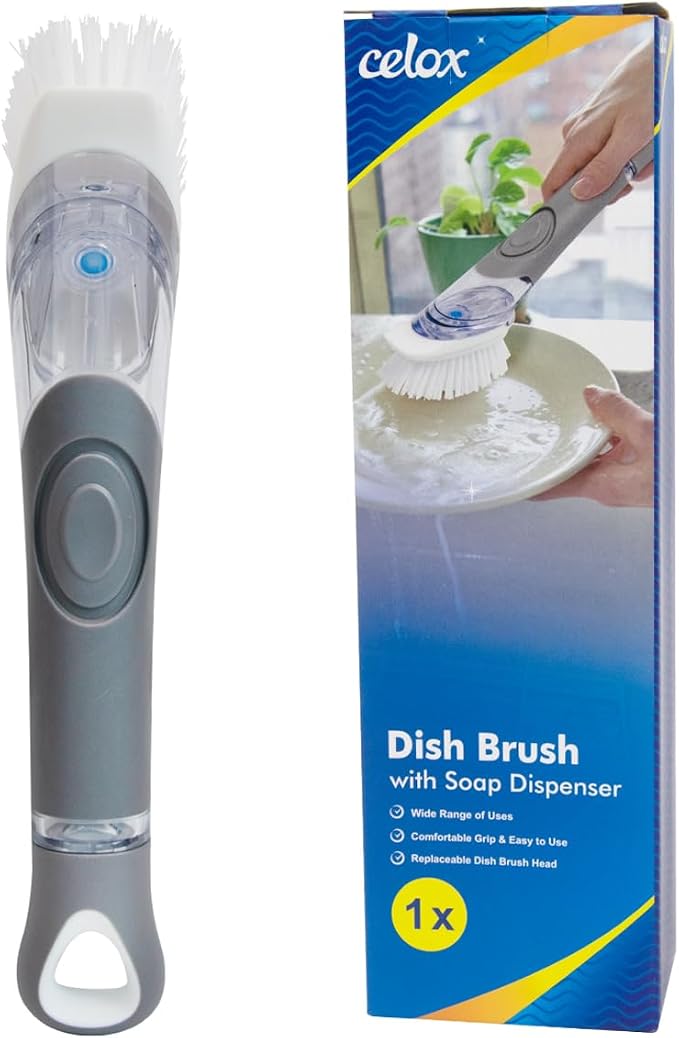 CELOX Soap Dispensing Dish Scrub Brush, Dish Wand - Image 8