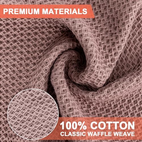 BOOMIBOO 4-Pack Dish Towels, 100% Cotton Waffle Weave, 13x28 in - Image 2