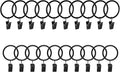 Lansian 20 Pack Curtain Rings by Lansian