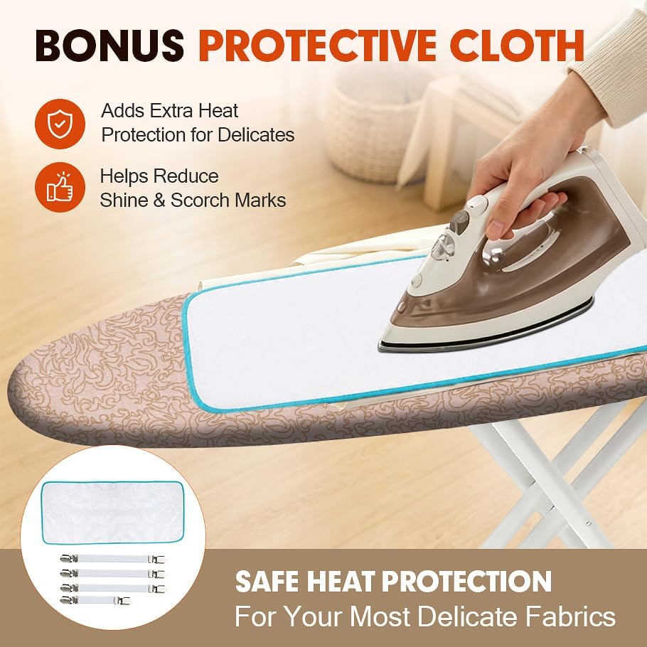 Ironing Board Cover and Pad, Extra Wide 18x49, Extra Thick - Image 6