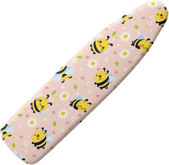 Bee Daisy Print Ironing Board Cover 14x45 Ironing Board Cover, Resist Scorching by PJHEQOXE