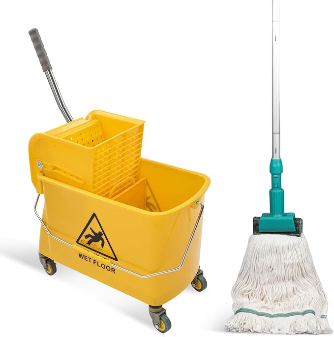 22 Quart Wheeled Mop Bucket by wajeehaa
