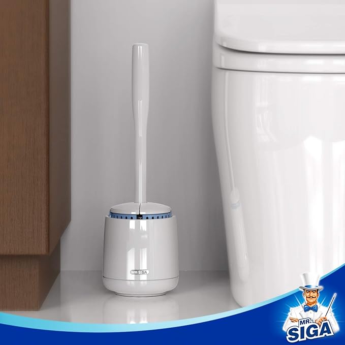 MR.SIGA Toilet Bowl Brush and Holder, Sturdy Long Handle, 12 Pack - Image 6