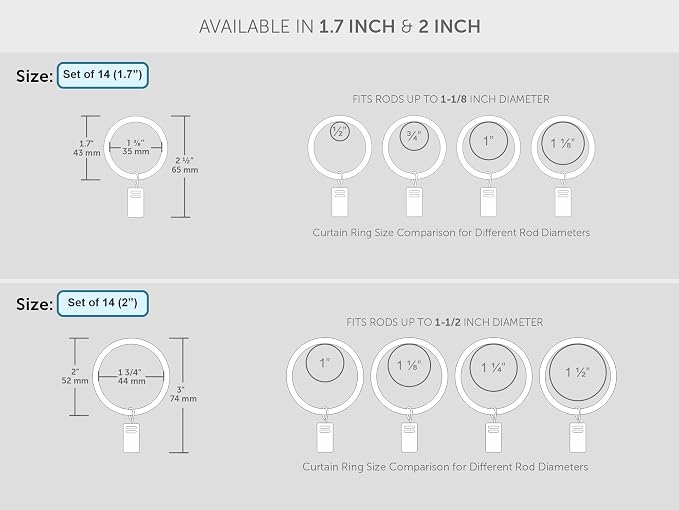 Ivilon Drapery Curtain Clip Rings - Image 3