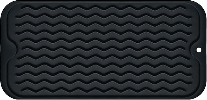 Silicone Dish Drying Mat, Non-Slip Easy Clean Sink Mat, Large Heat-resistant by MODENGKONGJIAN
