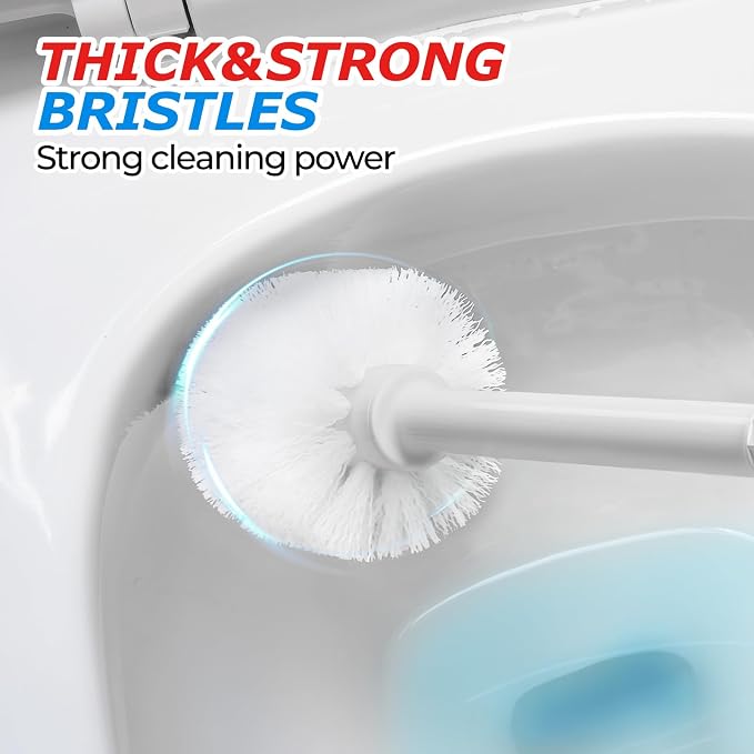 FORASTO 2 in 1 Toilet Plunger and Brush Set, Extended Handle Plunger, Toilet - Image 5