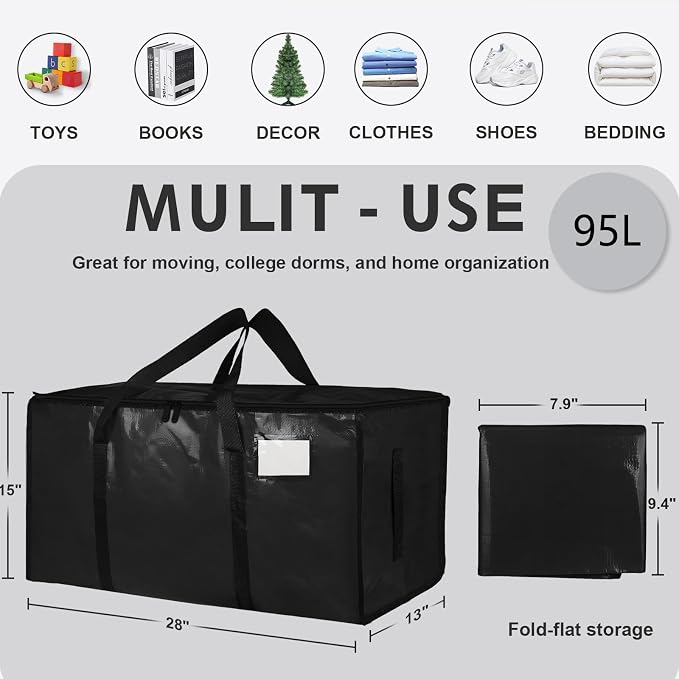 12 Pack-Extra Large Heavy Duty Moving Bags - Image 2