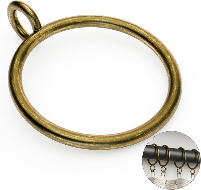 50 Pack Bronze Metal Curtain Rings by GASRONS