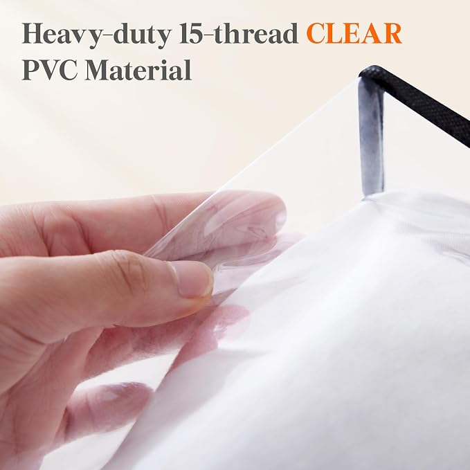 Lifewit 4 Pack Clear Clothes Storage Bags, 60L Plastic Blanket Storage Bag - Image 2