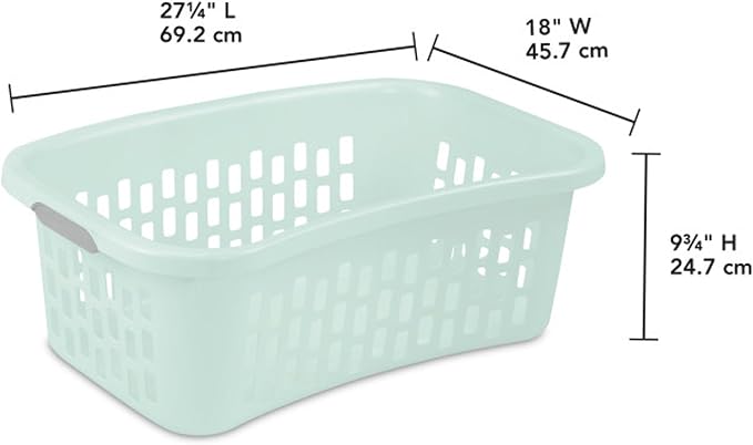 Sterilite 18 Pack HipHold Laundry Basket, Plastic Rectangle Clothes Hamper - Image 2