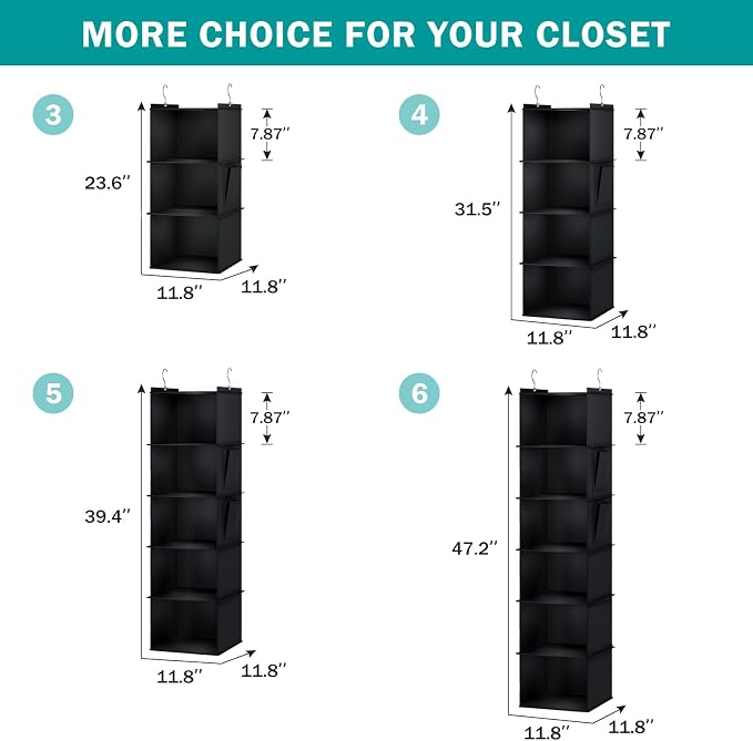YOUDENOVA Hanging Closet Organizer and Storage - Image 7