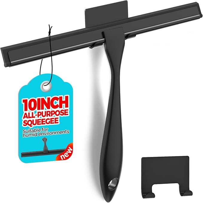 Shower Squeegee for Glass Doors, Tile Walls, Mirrors and Windshields | 9.5" by ALFLOD