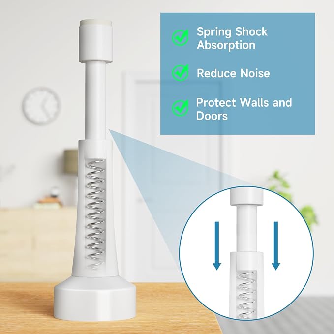 4PCS Spring Door Stoppers for Wall - Image 2