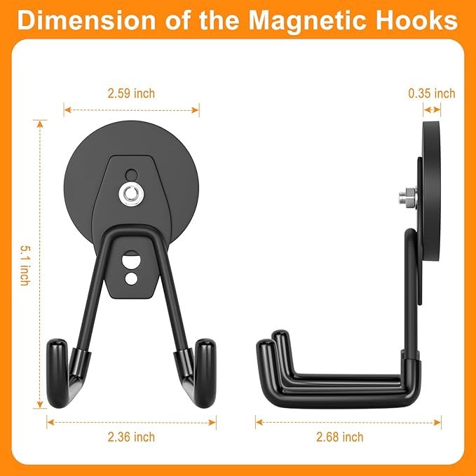 ENUODA Strong Magnetic Hooks Large Rare Earth Magnet Hooks Heavy Duty Utility - Image 2