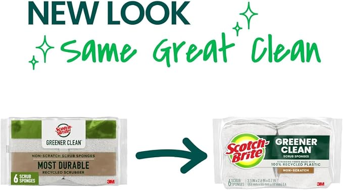 Scotch-Brite Greener Clean Non-Scratch Scrub Sponge, 12 Pack | Sponges - Image 2