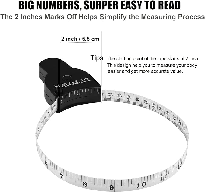 2PCS Tape Measure Body Measuring Tape 60inch, Retractable Measuring Tape - Image 5