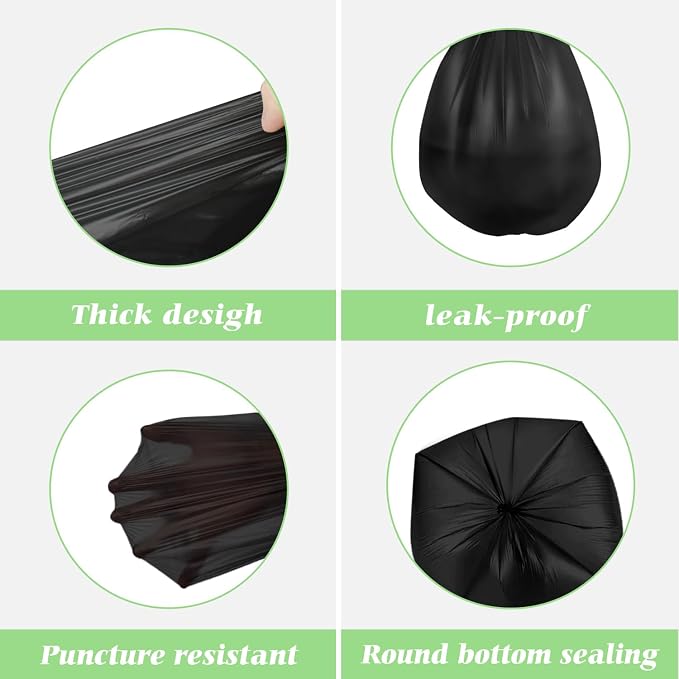 2 Gallon 130 Counts Small Trash Bags Garbage Bags by RayPard, fit 6-7.5 Liter - Image 5