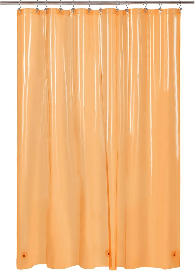 Barossa Design Extra Long Shower Curtain Liner Clear Orange - Image 8