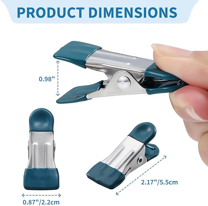 Clothes Pins Heavy Duty Out Door 50 Pack, Chip Clips 2.17 Inch, Bag Clips - Image 3