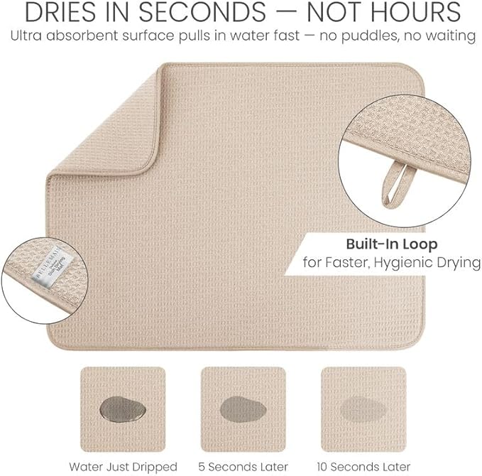 Bellemain Dish Drying Mat, Drying Matt Kitchen Counter - Image 3