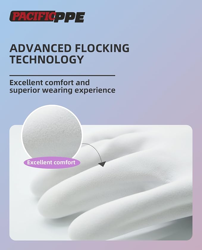 PACIFIC PPE 2 Pairs Cleaning Gloves, Cotton Liner, Small | Waterproof - Image 2