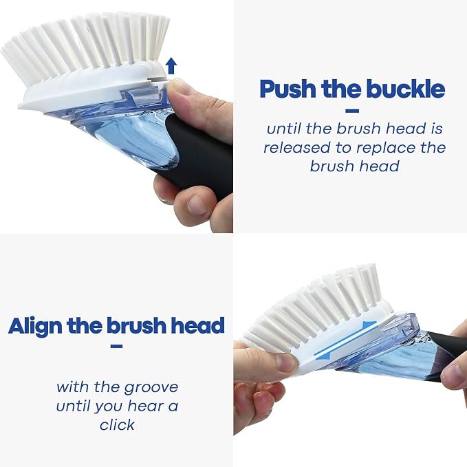 RIMAY Soap Dispensing Dish Brush Dish Scrubber - Image 6