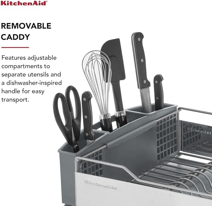 KitchenAid Large Capacity Full Size Rust Resistant Dish Rack - Image 4