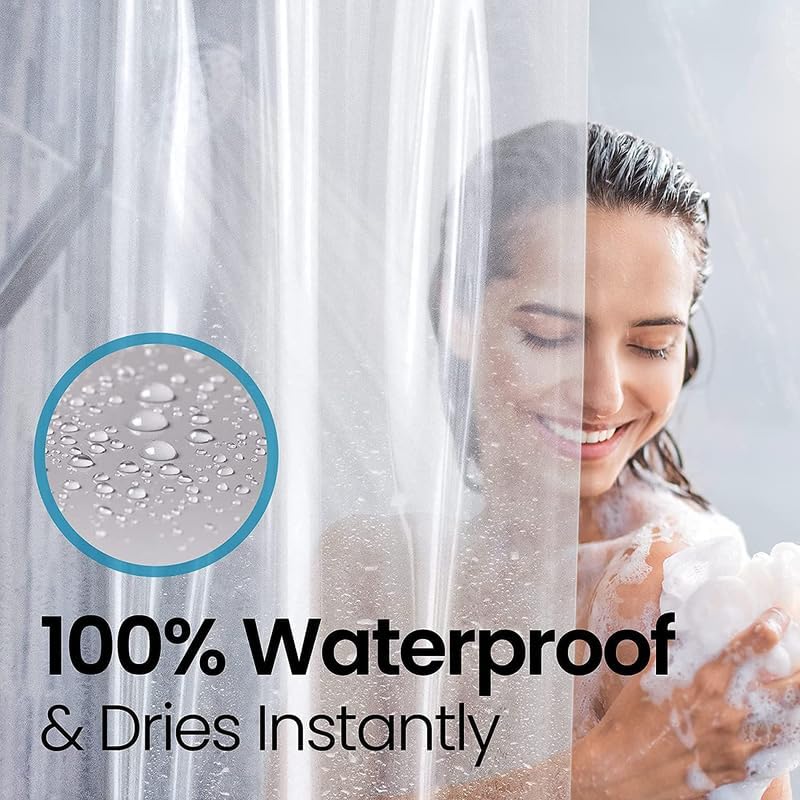 LiBa Shower Curtain PEVA 10G, 72x72 Inch Frosted - Image 6