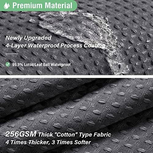Dynamene Extra Wide Waffle Shower Curtain 256 GSM 108"x72" Charcoal Grey - Image 4