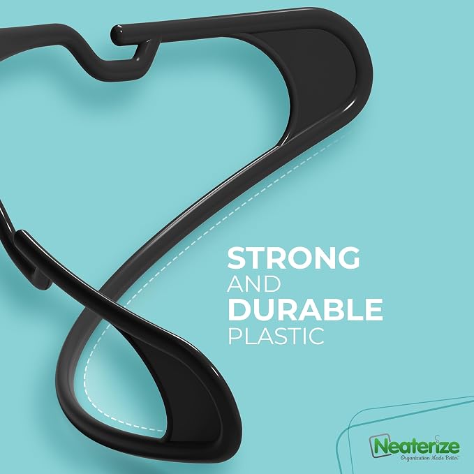 NEATERIZE Clothes Hangers Plastic 50 Pack - Image 6