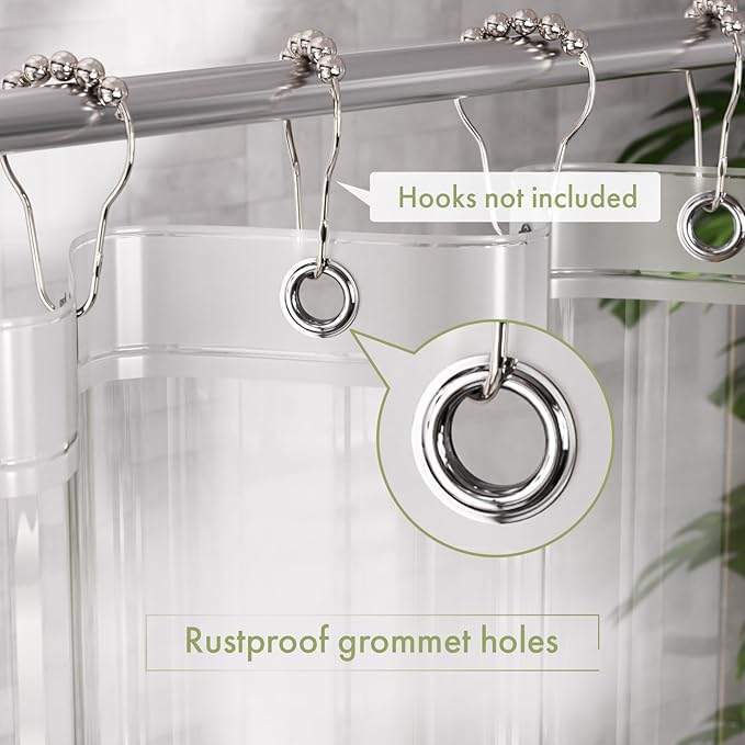 AmazerBath Stall Shower Curtain Liner, 36x78 Clear Shower Curtain Liner - Image 3