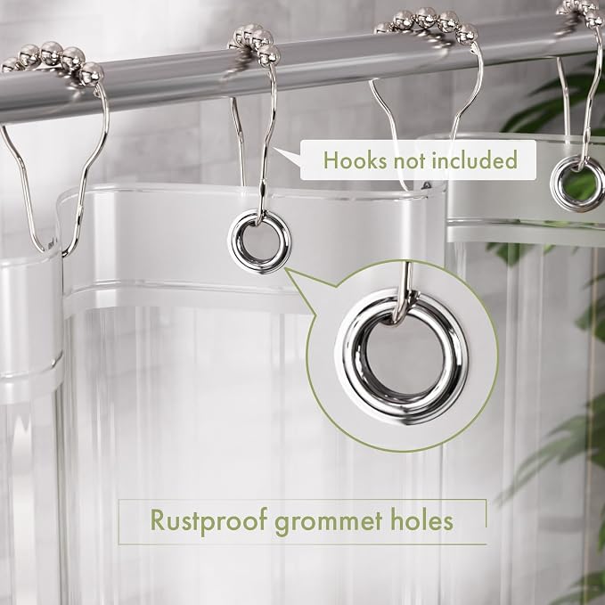 AmazerBath 70x72 Inch Shower Curtain Liner, RV Clear Shower Curtain Liner - Image 3