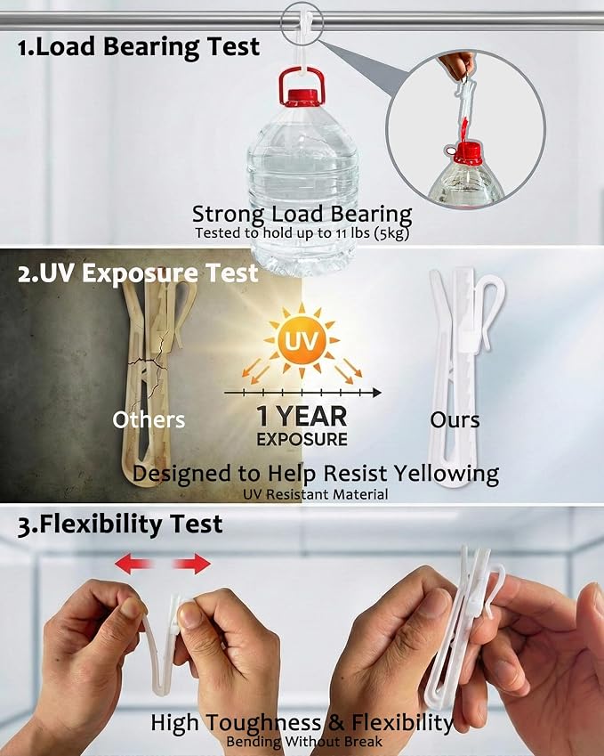 Adjustable Pinch Pleat Curtain Hooks, Only - Image 7