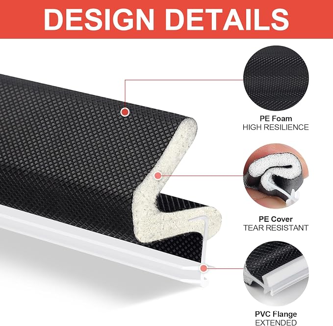 Litaibai 60 ft Kerf Weather Stripping Door Seal - Image 9