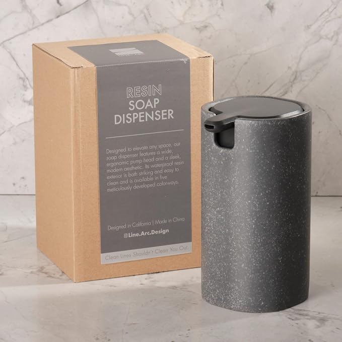 LINE+ARC Modern Easy-to-Press Soap & Lotion Dispenser, Sage | Ergonomic - Image 6