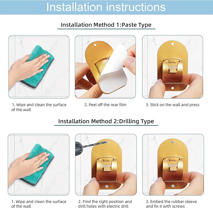 No Drill Curtain Rod Holder Hangers - Image 6