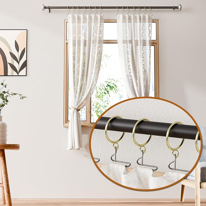 40 Pack Gold Metal Curtain Rings - Image 4