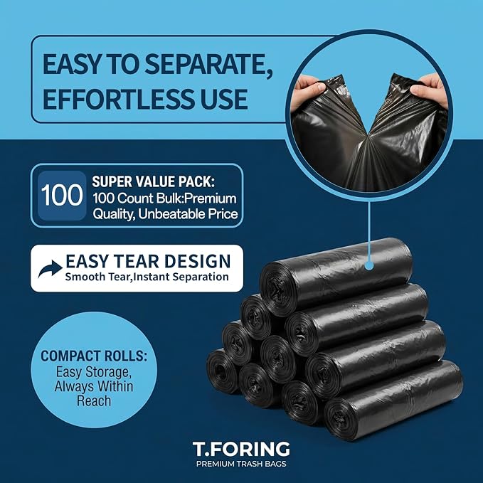 40-45 Gallon Trash Bags Heavy Duty, 1.6 Mil, Fit 150 - Image 4