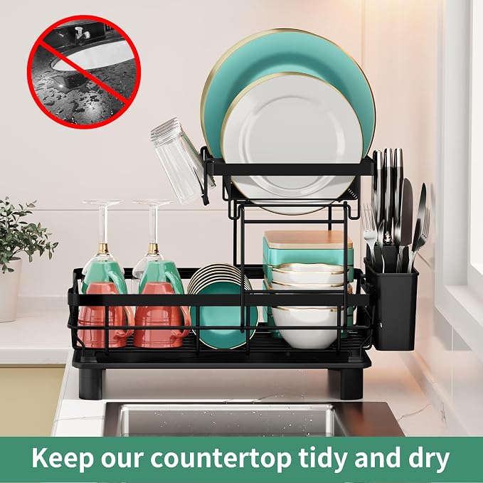 MOUKABAL 2 Tier Dish Drying Rack - Image 8