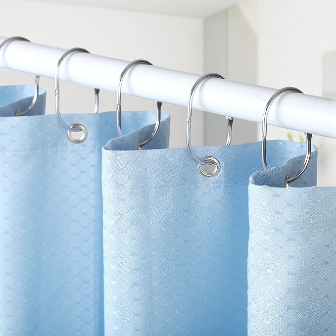 24 Pcs Shower Curtain Rings, Shower Curtain Hooks, Oval Snap Shower Rings - Image 2