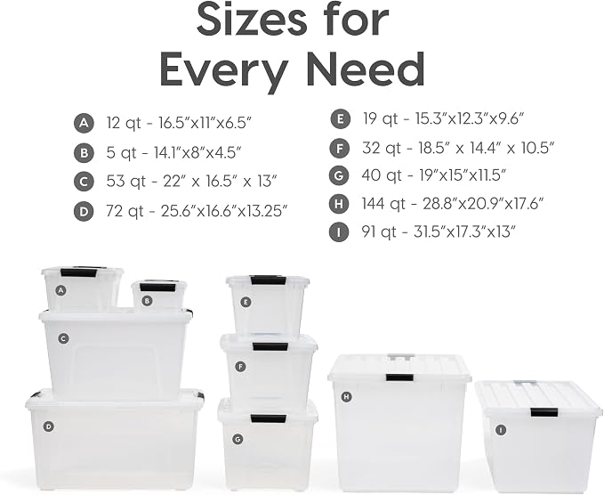 IRIS USA 10-Pack 6 Quart Storage Bins - Image 8