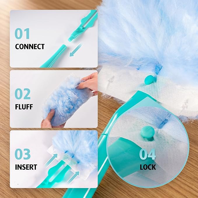 60 Count 360° Dusters Refills for Swiffer Duster - Image 6