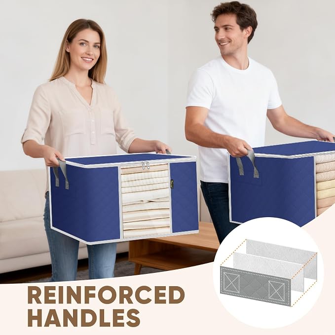 BALEINE 2 Pack Clothes Storage Bags, 24 Gallon Storage Containers - Image 5