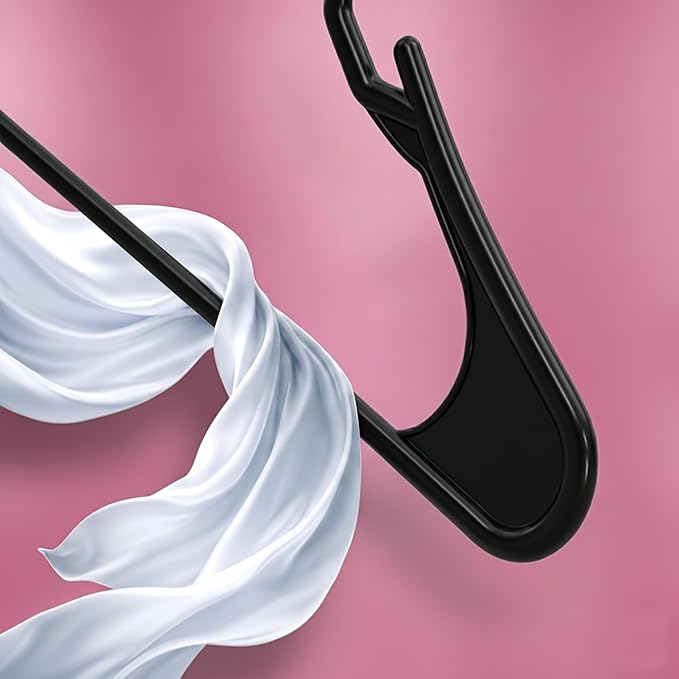 Utopia Home Plastic Hangers 100 Pack – Space Saving Clothes Hanger Black | - Image 6