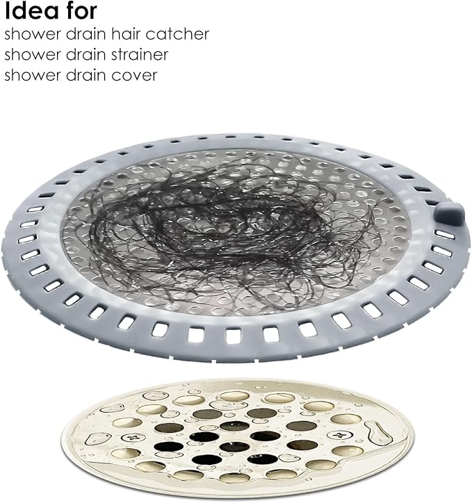 Seatery 2PCS Shower Drain Hair Catcher, Shower Drain Strainer, Stainless Steel - Image 6