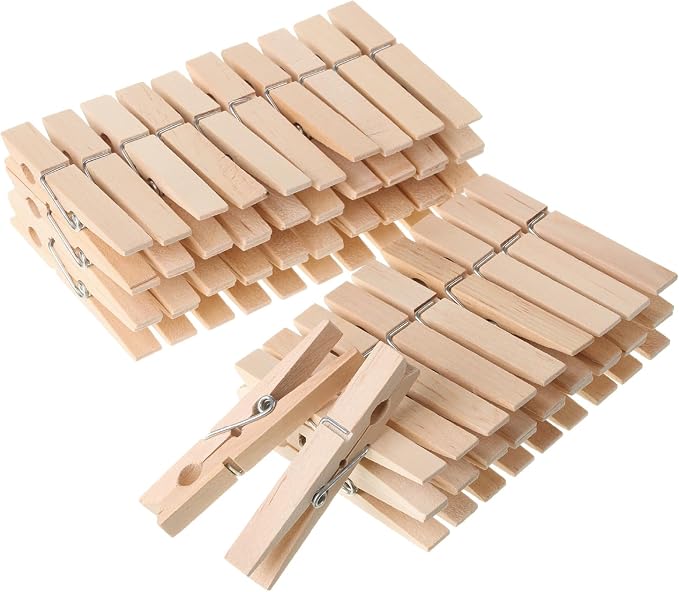 Mr. Pen- Large Wooden Clothes Pins, 2.9 Inch, 50 Pack | Natural Wood Clips by MrPen